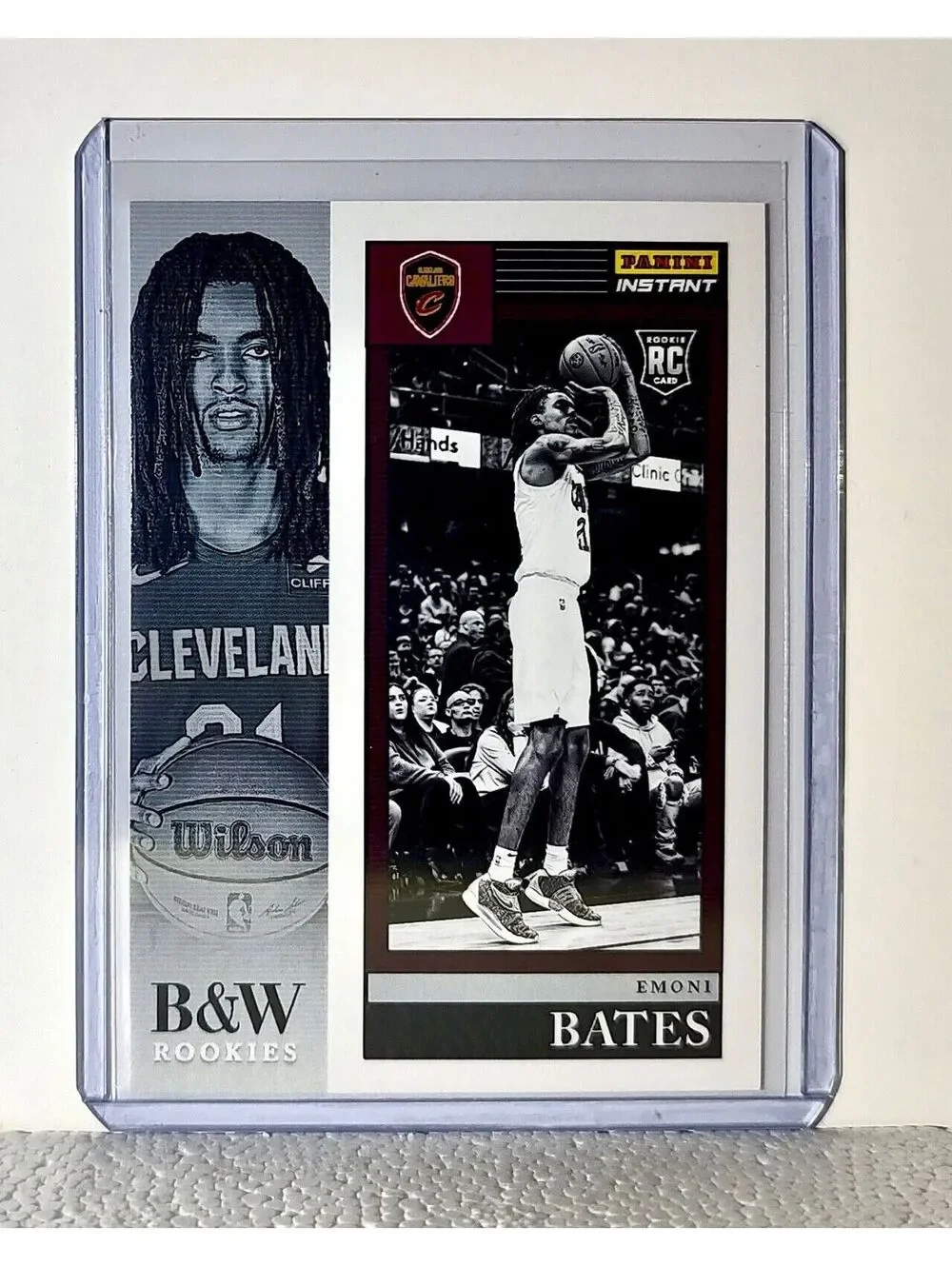 Emoni Bates 2023-24 Panini NBA #34 Black and White Rookies Card 1/326